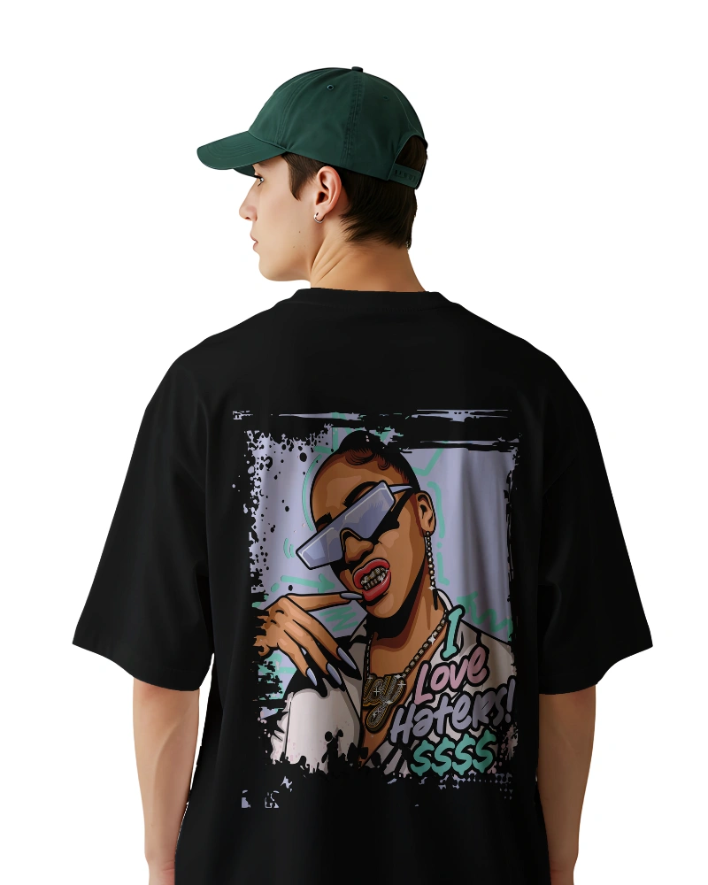 Bold “I Love Haters” Graphic T-Shirt with Street Style
