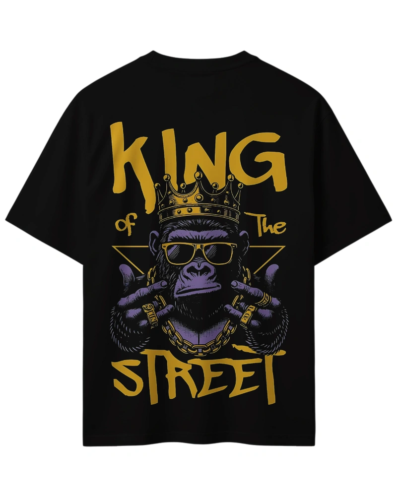 King of the Street Crowned Gorilla Urban Style T-Shirt Design