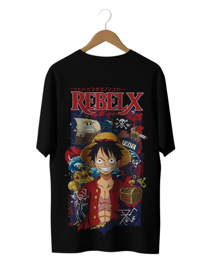 One Piece Luffy RebelX Pirate Adventure Anime T-Shirt