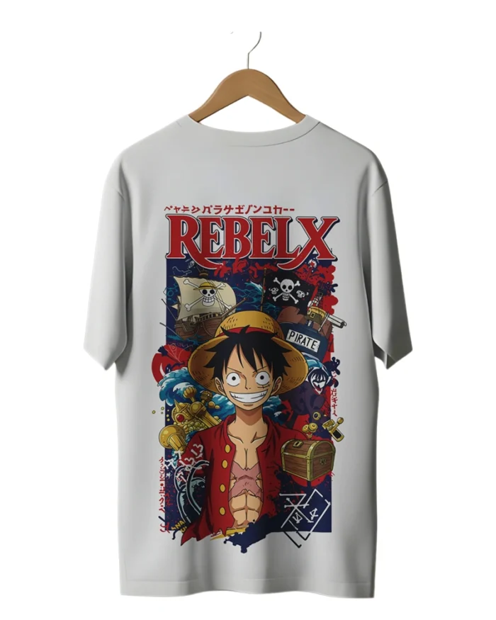 One Piece Luffy RebelX Pirate Adventure Anime T-Shirt