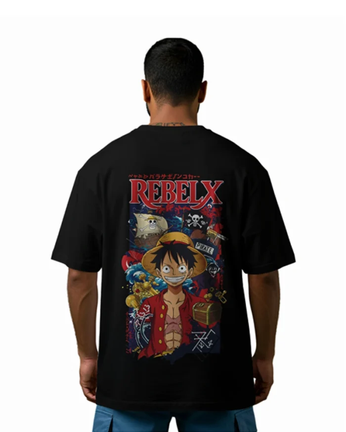 One Piece Luffy RebelX Pirate Adventure Anime T-Shirt