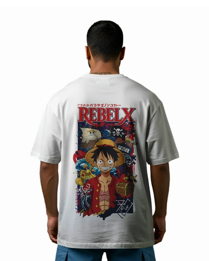 One Piece Luffy RebelX Pirate Adventure Anime T-Shirt