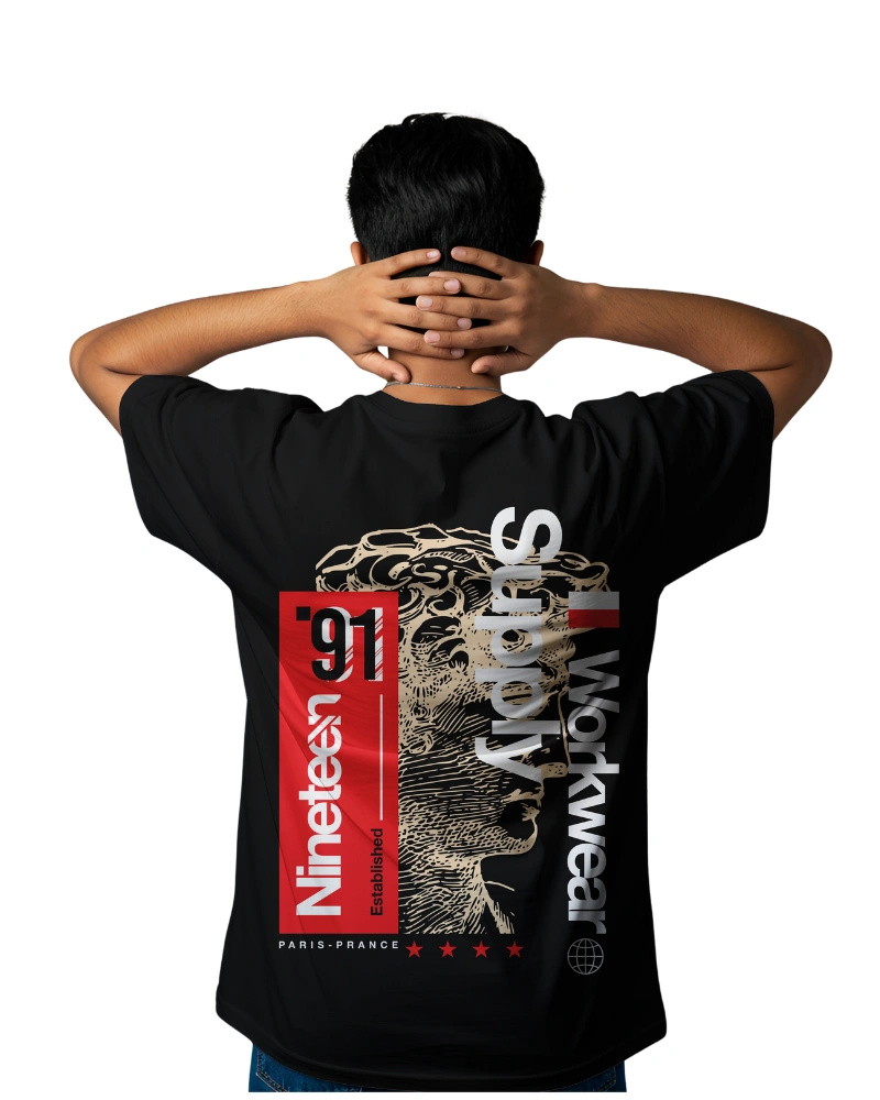 1991 Paris Vintage Oversized Streetwear T-Shirt Design