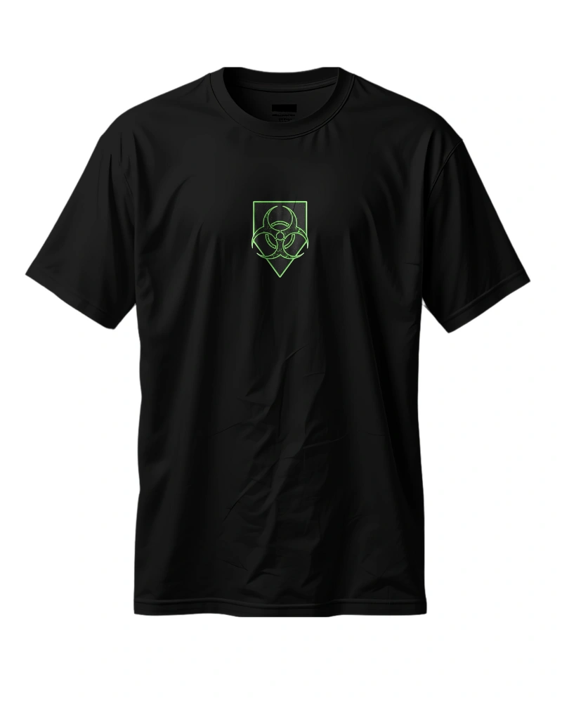 Neon Toxic Wolf Graphic on Oversized Streetwear T-Shirt